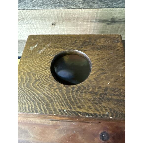 MCM Wood And Stained Glass Praying Hands Candle Box - Wear - Picture 7 of 7